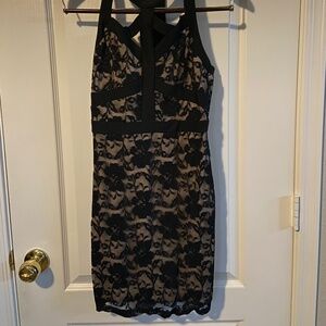 Ruby rox black and nude laced dress size 3